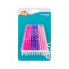 52716 2 narozeninove svicky ruzovo fialove s puntiky 24 ks 11 5 cm