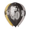 Balónky metalické 30 let , Happy Birthday - narozeniny - mix barev - 30 cm (5 ks)