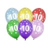 Silné Balónky 30cm metalické mix - narozeniny - Birthday No.10