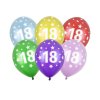 Silné Balónky 30cm metalické mix - narozeniny - Birthday No.18