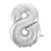 Balón foliový číslice STŘÍBRNÁ - SILVER 102 cm - 8