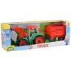 TRUXX Traktor s přívěsem na seno, ozdobný kartón