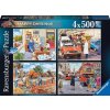 Ravensburger - Puzzle 4x500 Happy Days No 6 Work Day Memories