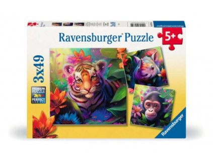 Ravensburger - Puzzle 3x49 Mláďatá džungle