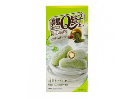 taiwan dessert mochi roll green tea red bean milk 150g