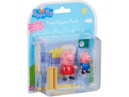 Možnosti postavy - Peppa Pig Twin Figure Pack Living Room Scene Card / from Assort (Slovensky)