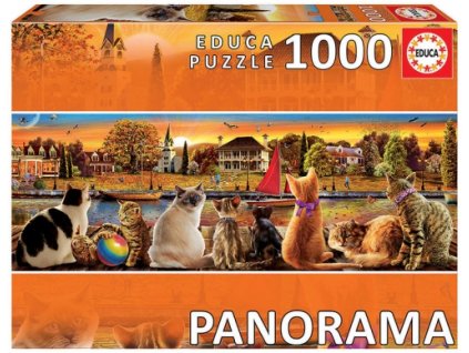 Educa - Puzzle 1000 mačiek na nábreží