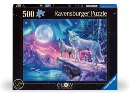 Ravensburger - Puzzle 500 Vlk v polárnej žiari