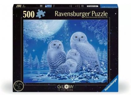 Ravensburger - Puzzle 500 Sovy v mesačnom svite