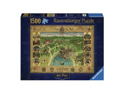 Ravensburger - Puzzle 1500 Harry Potter Mapa Bradavíc