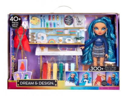 MGA - Hracia súprava Rainbow High Dream & Design Fashion Studio s exkluzívnou modrou bábikou Skyler