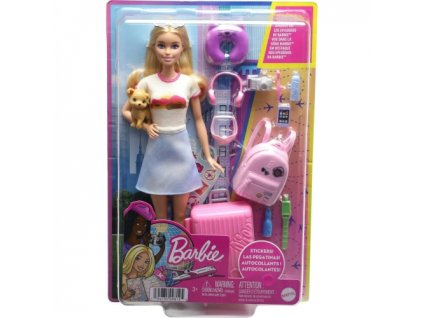 Mattel - Bábika Barbie a doplnky Cestovný set so šteniatkom