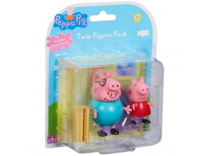 Character Options - Peppa Pig Twin Figure Pack Nappali jelenet kártya / from Assort (angol)