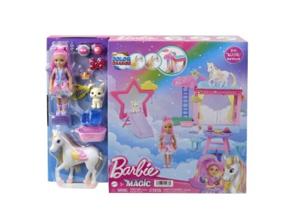 Mattel - Touch of Magic Barbie Chelsea baba játékkészlettel Baby Pegasus
