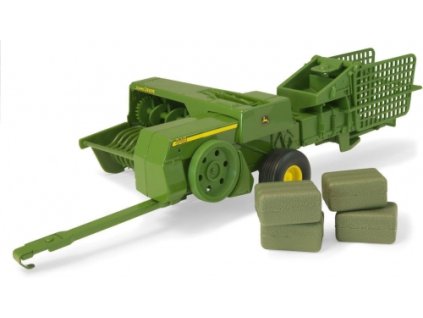 Tomy - Britains Big Farm John Deere 348 négyzet alakú bálázó és 4 bála