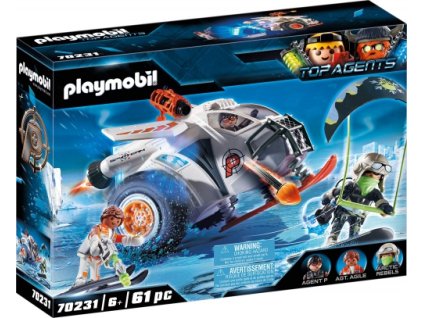 Playmobil 70231 - Top Agents Spy Team Snowmobile hószán