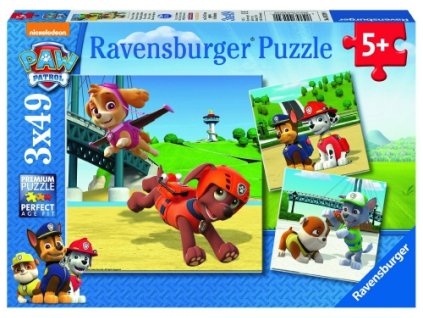 Ravensburger - Puzzle 3x49 Mancs őrjárat