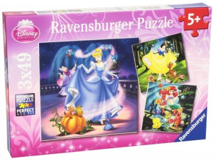 Ravensburger - Puzzle 3x49 Disney hercegnők Disney kirakós játék