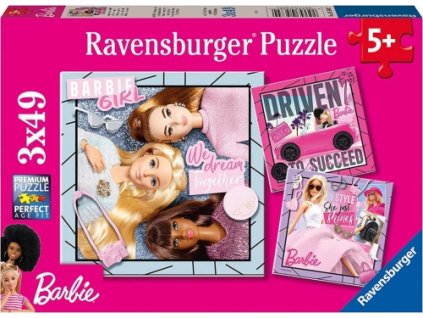 Ravensburger - Puzzle 3x49 Barbie lány