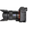 Sony FE 55mm f 1.8 ZA Lens Side with Hood