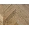 AKCIA Drevené parkety CHEVRON DUB Prírodný, Select AB, Lak, Kartáč, 2-vrstvové, mikro4V špára 14x90x510mm - chevron