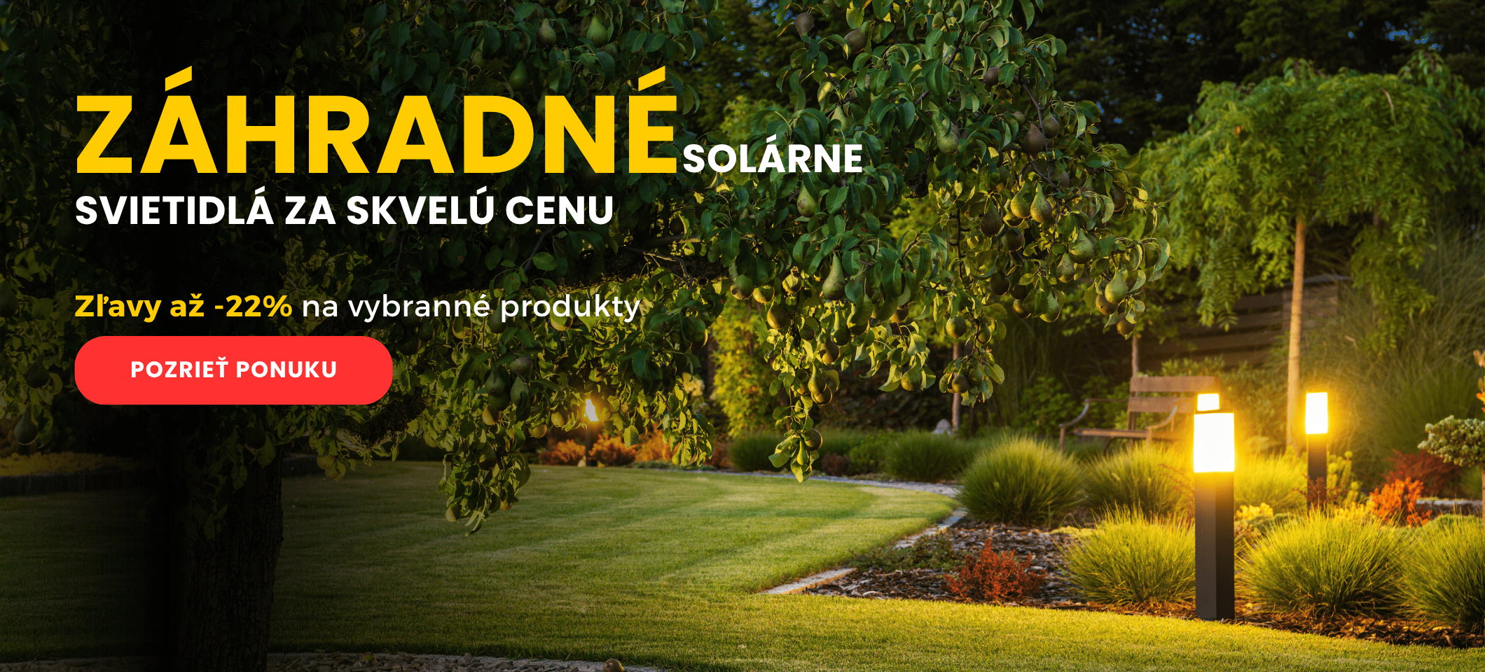 Solárne svietidlá do záhrady