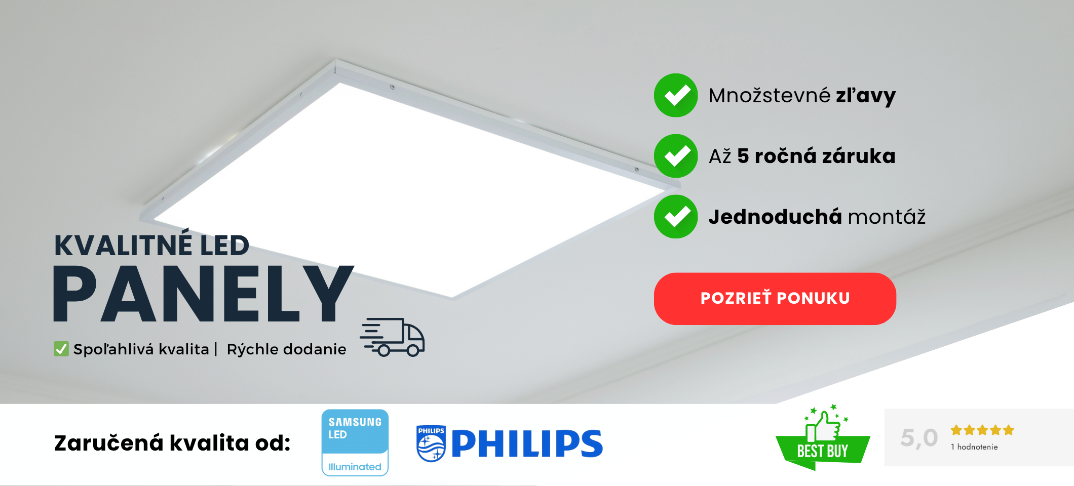 LED panely bez blikania