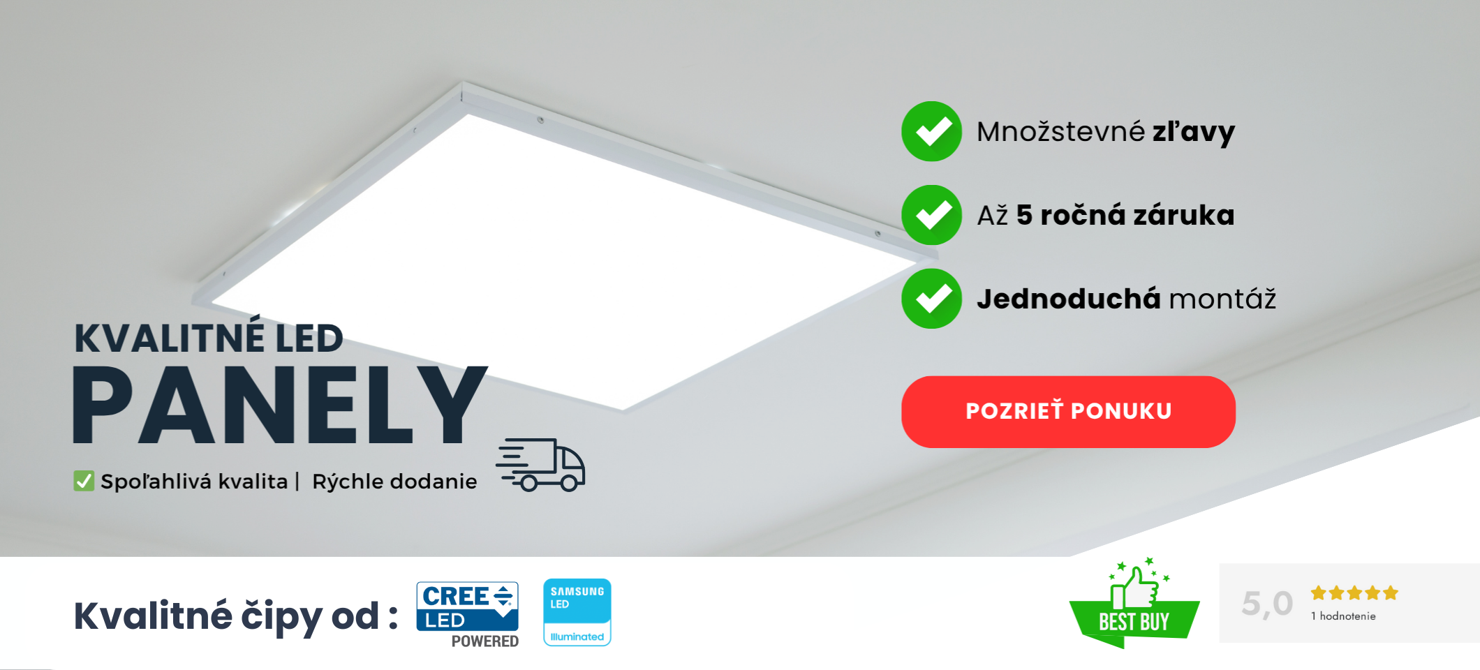 LED panely bez blikania