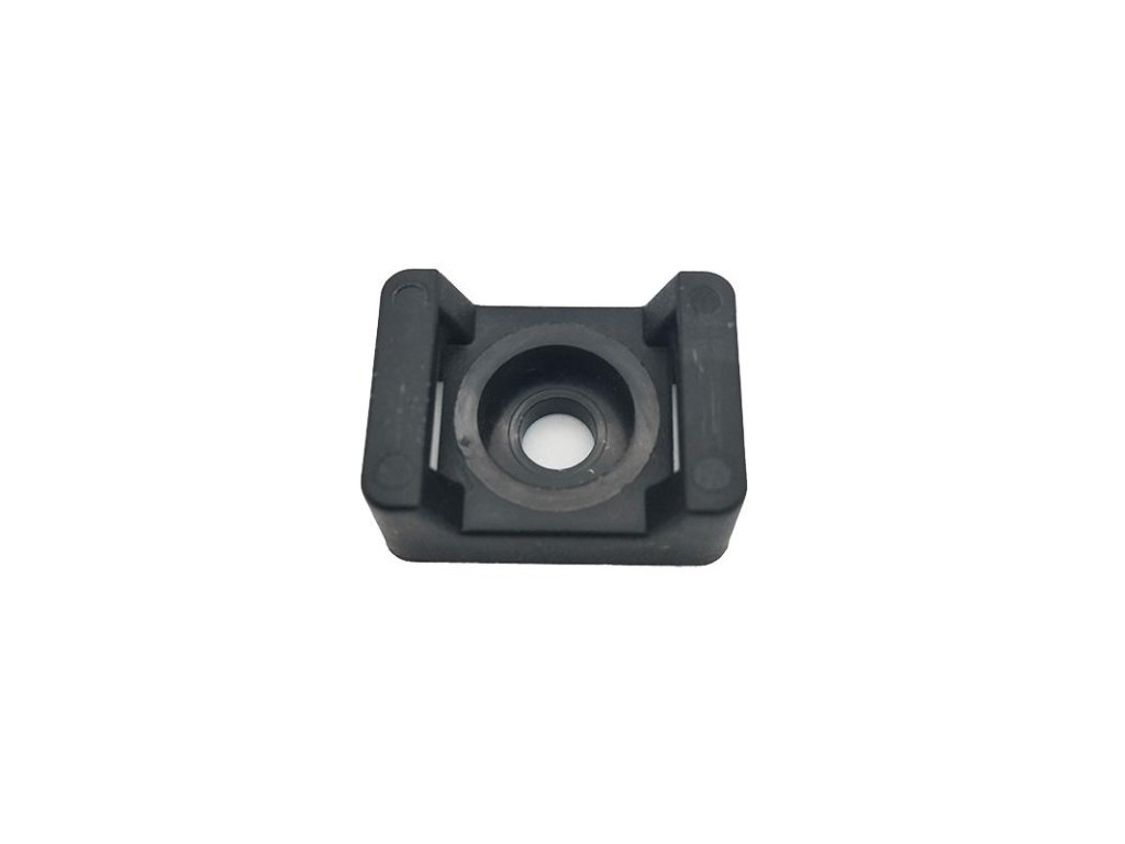 Káblové sedlo na viazaciu pásku max 9mm čierna 100ks - TMS02/BK