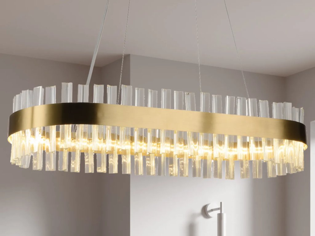 LED krištáľový luster + diaľkový ovládač 45W - J6303/C