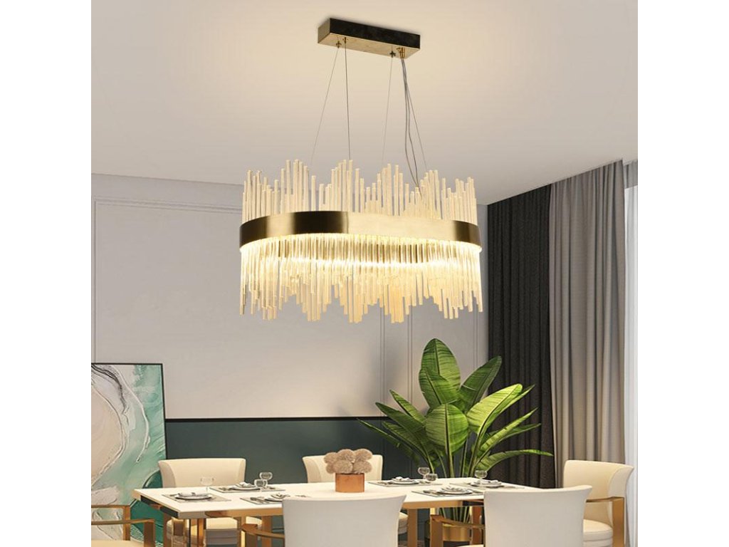 LED krištáľový luster + diaľkový ovládač 70W - J6315/C