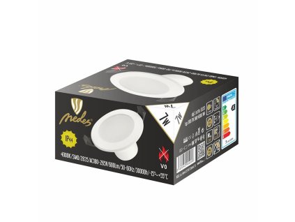 LED podhľadové svietidlo 7W / IP44 / DR01 / SMD / 4000K / WH