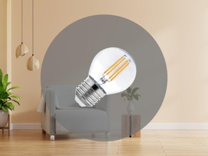 LED žiarovka / filament 6W - G45 / E27 / 3000K - ZLF818ku18c295wzs6