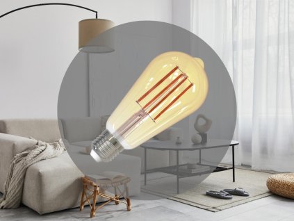 LED žiarovka / filament 12W VINTAGE - ST64 / E27 / 2000K - ZLF915DVacqg39znoxf2