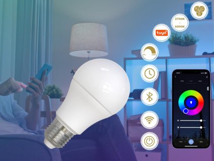 LED žiarovka WIFI 9W - A60 / E27 / CCT + RGB - ZLS532Wy36vihzf2518