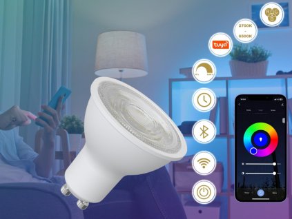 LED žiarovka WIFI 4,5W - GU10 / CCT + RGB - ZLS135WAx0ogbhrufpv7