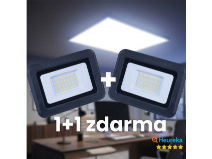 LED reflektor 20 W, 4000 K, čierna farba, sada 2 ks