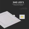18W LED Mini panel, zapustený - 1400lm - štvorcový – detail svietidla