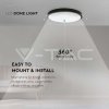 24W LED stropné svietidlo - 2500lm - čierne