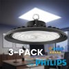 PHILIPS LED Highbay UFO 150W – 22 500 lm, 4000K/5000K, IP65, 1–10V stmievanie | 3-PACK