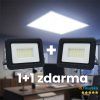 LED reflektor 30 W, 4000 K, čierna farba, sada 2 ks