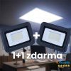 LED reflektor 20 W, 4000 K, čierna farba, sada 2 ks