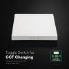 24W LED Mini Panel, CCT, povrchový - 2640lm - štvorcový