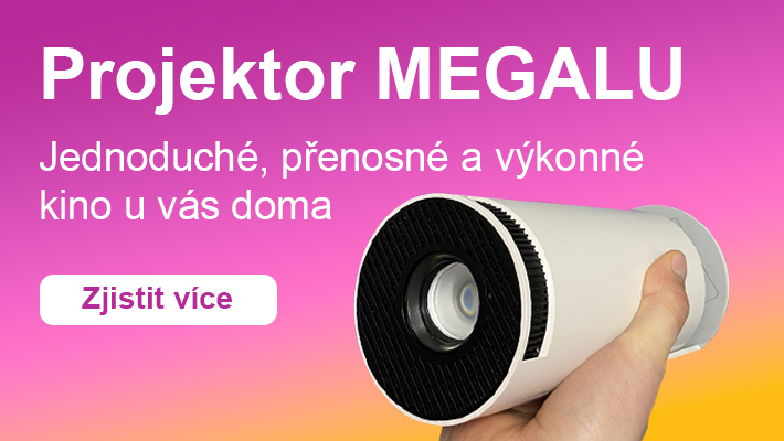 Projektor MEGALU FI0001ME: Jednoduché, přesné a výkonné kino u vás doma. Klikněte pro více informací.