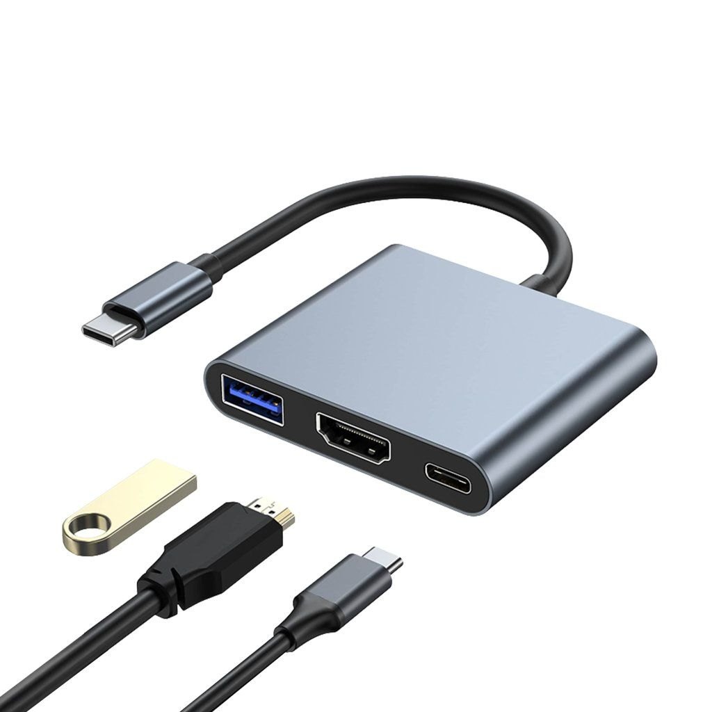 USB-C dokovací stanice 3v1 s HDMI a PD 100 W