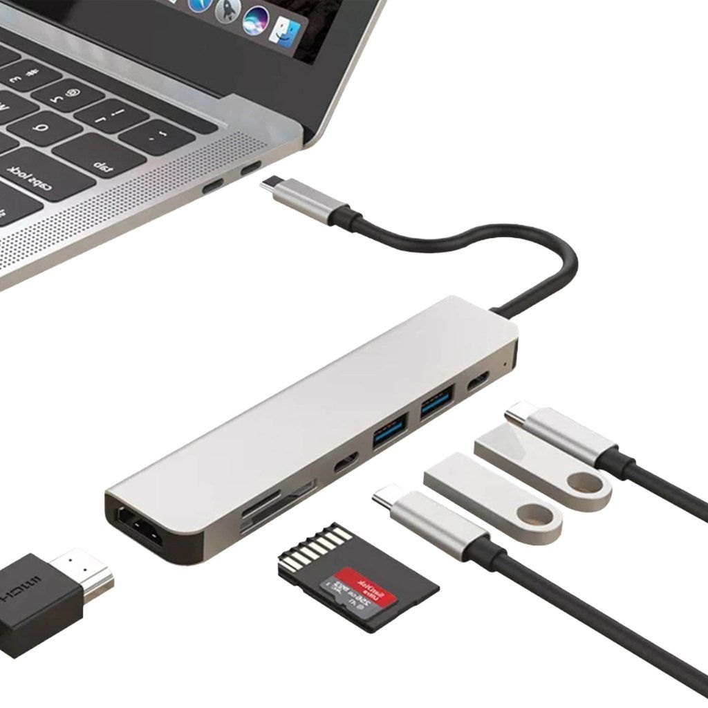 USB-C dokovací stanice 7v1 s HDMI a PD 100 W