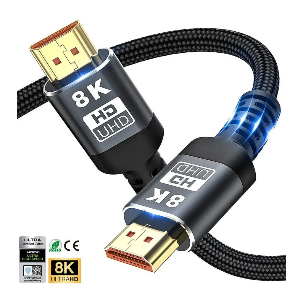 HDMI kabel Premium pozlacený 8K/60 Hz · 4K/120 Hz · 1,5 m
