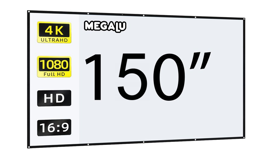 Přenosné projekční plátno MEGALU 150 palců