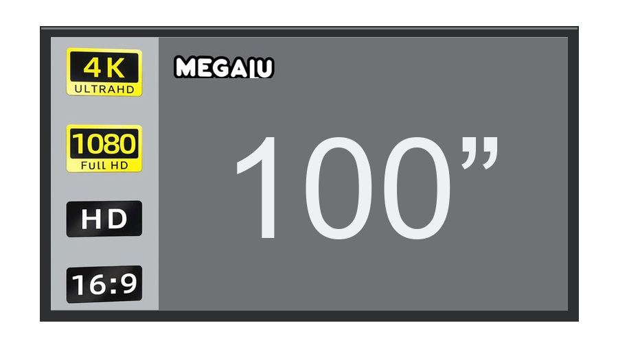 Rámové projekční plátno MEGALU 100 palců