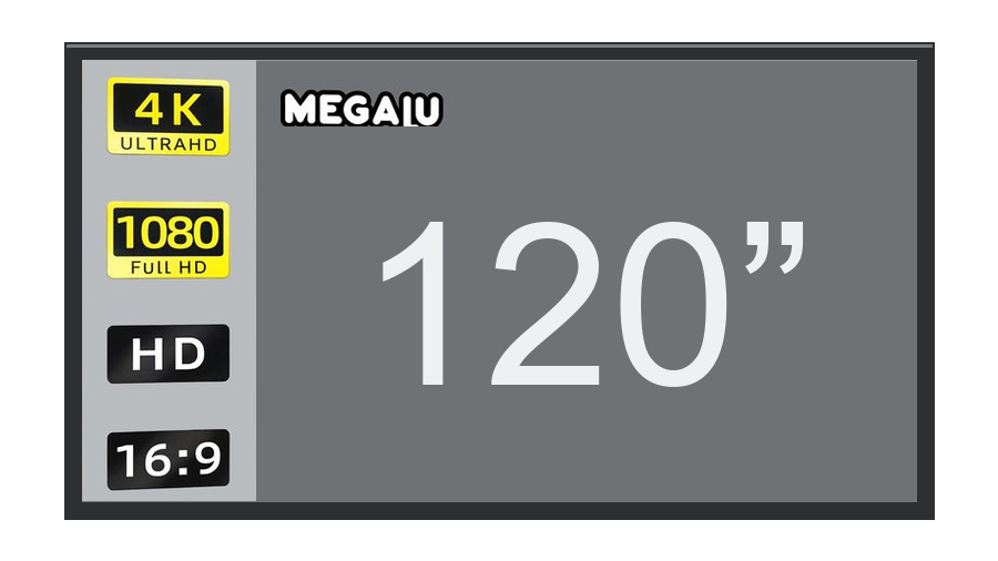 Rámové projekční plátno MEGALU 120 palců